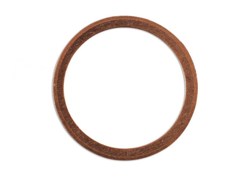 Carterstop ringen koper 22x27x1.5mm 10stuks