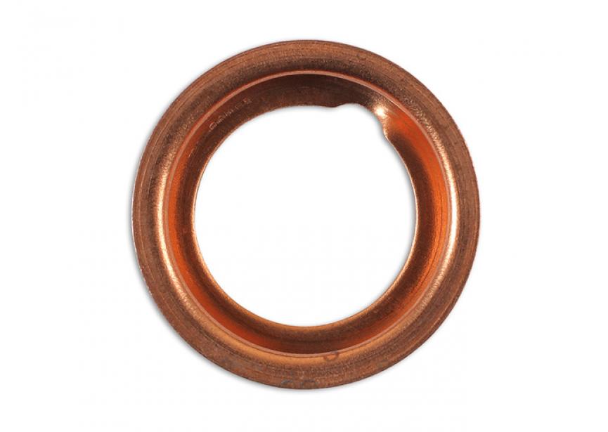 Carterstop ringen koper 12x17x2mm 10stuks