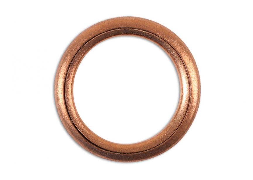 Carterstop ringen koper 14x20x2mm 10stuks