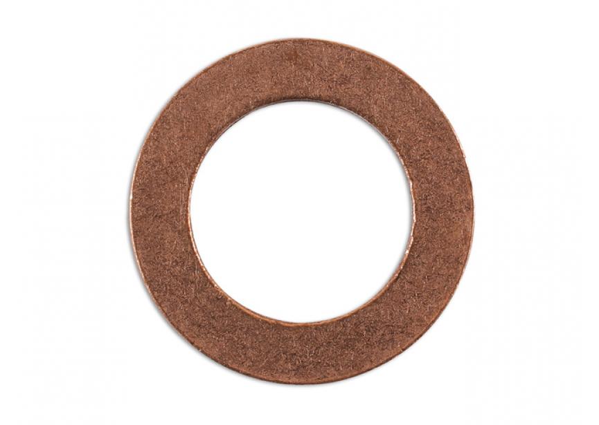 Carterstop ringen koper 16.3x25x2mm 10stuks