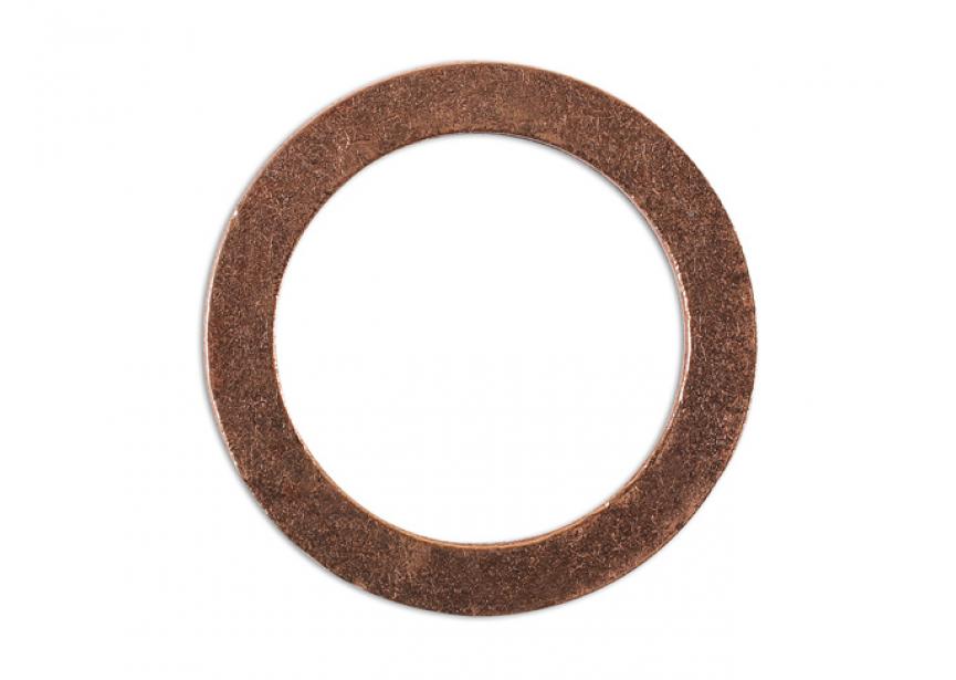 Carterstop ringen koper 19x26x2mm 10stuks
