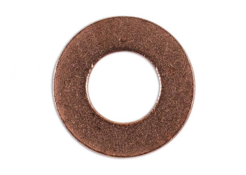 Carterstop ringen koper 10x20x2mm 10stuks