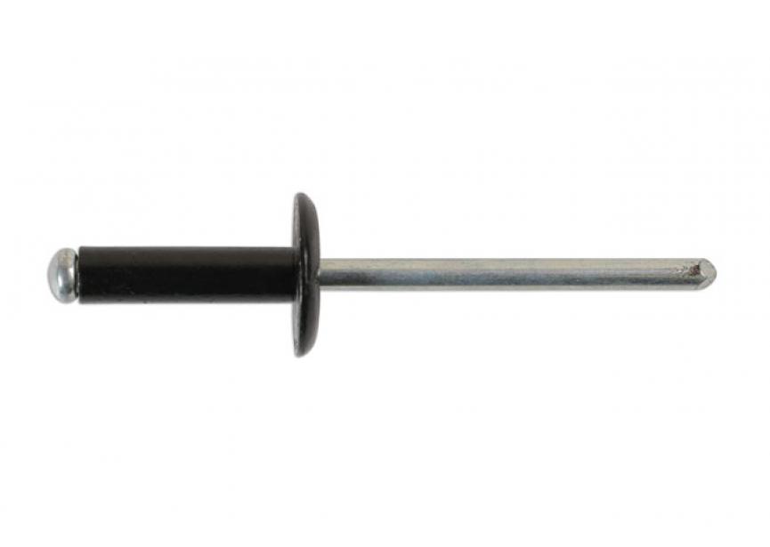 Large Flange Black Rivets 4.8mm x 18mm P 