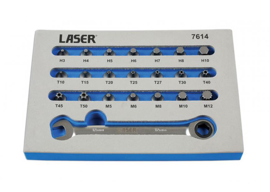 Laagprofiel bitset 22-delig 