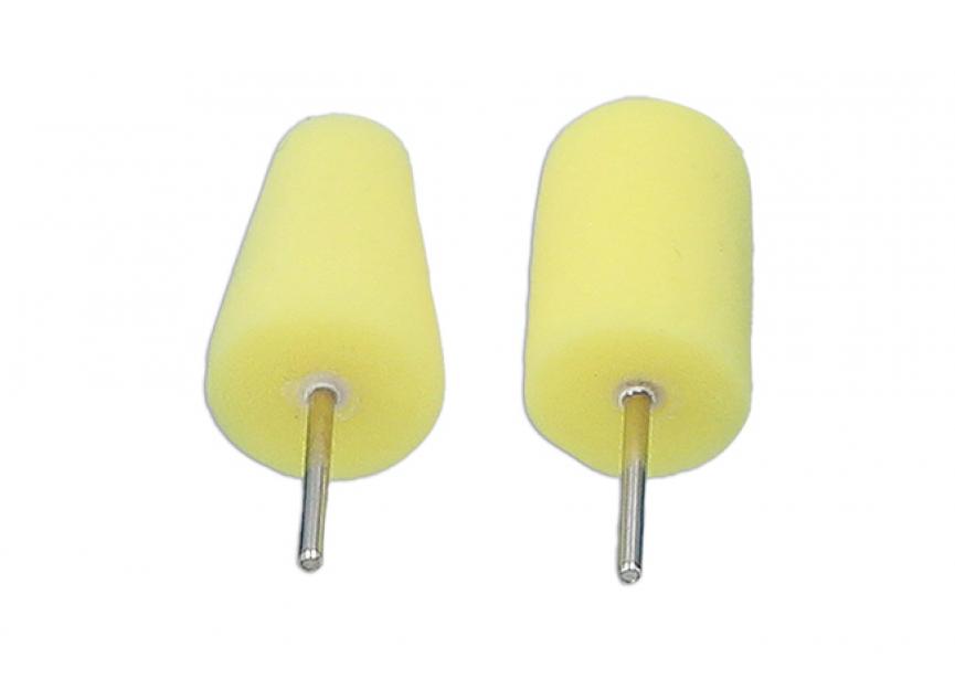 Polijstsponswielen (geel, medium) 2 stuks