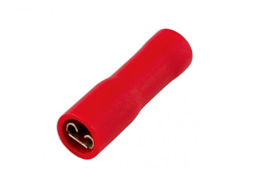 Kabelschoen rood F Iso Push-on 6.3mm 100st