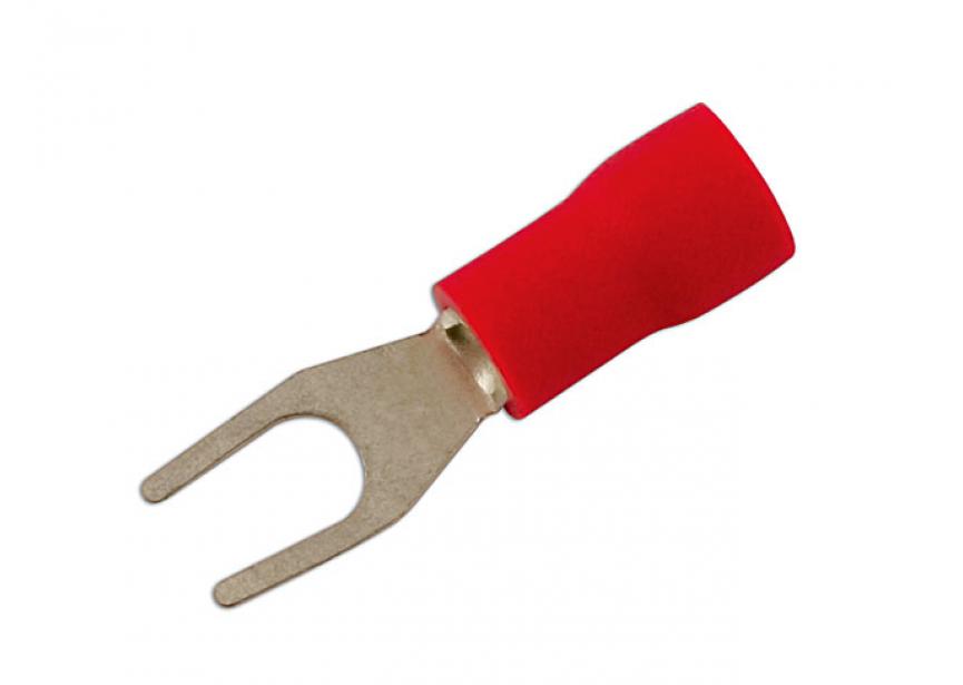 Kabelschoen rood Vork 4.0mm 100st