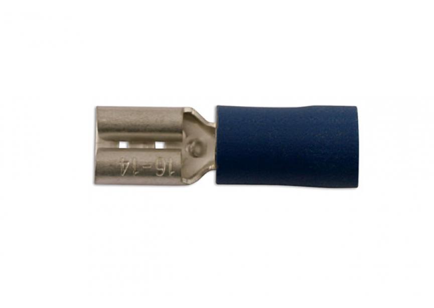 Kabelschoen blauw F Push-On 4.8mm 100st