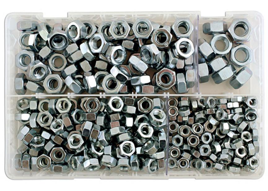 Diverse MM Plain Steel Nuts Box /370st 
