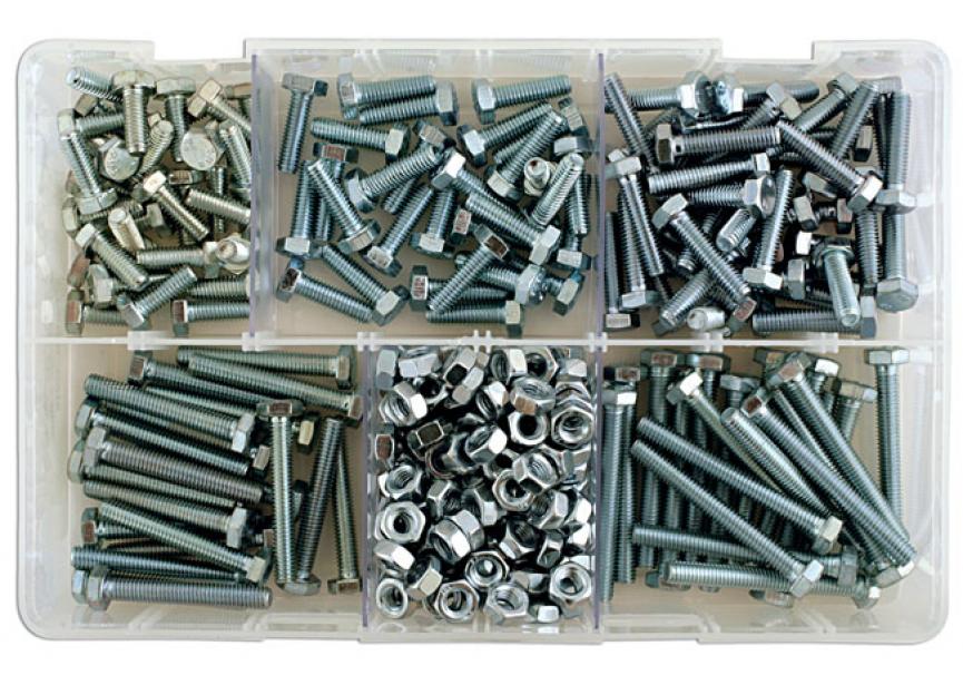Diverse M6 x 1.0 bouten en moeren 295 stuks