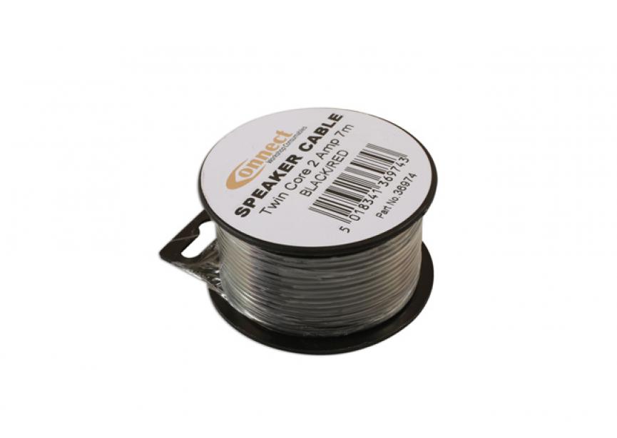 Luidsprekerkabel 2Amp zwart/rood - 7m 