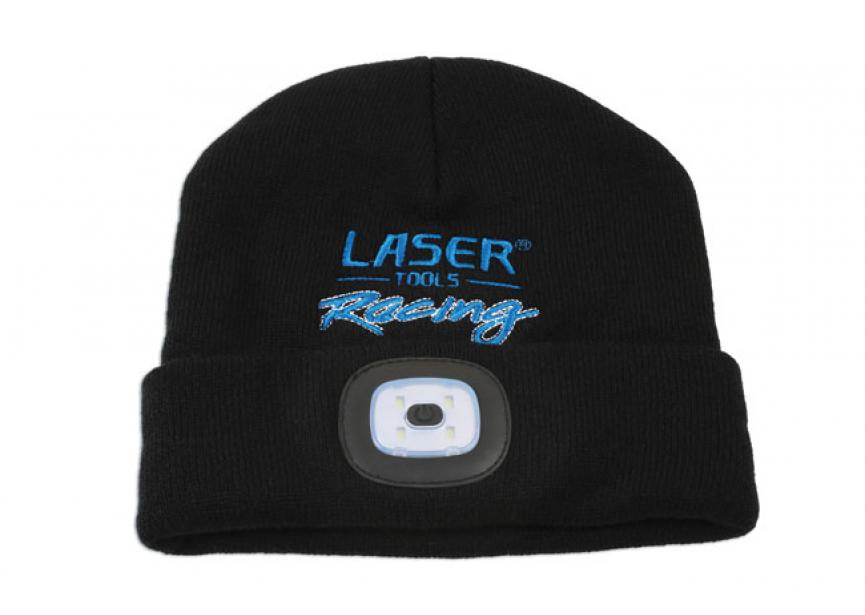 Laser Tools Racing Beanie-muts met oplaadbare lamp