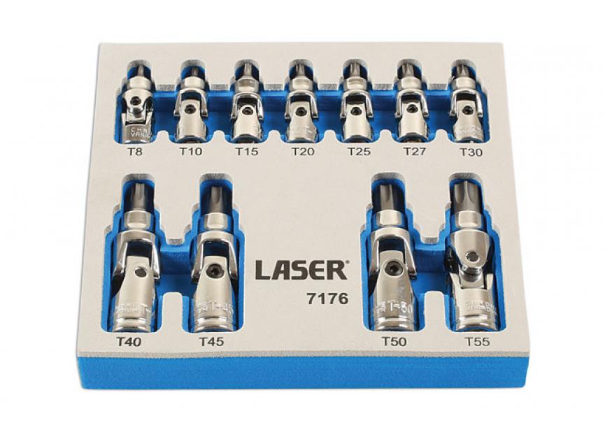 Sterdop bitset 1/4D, 3/8 11-delig Tamperproof U/J