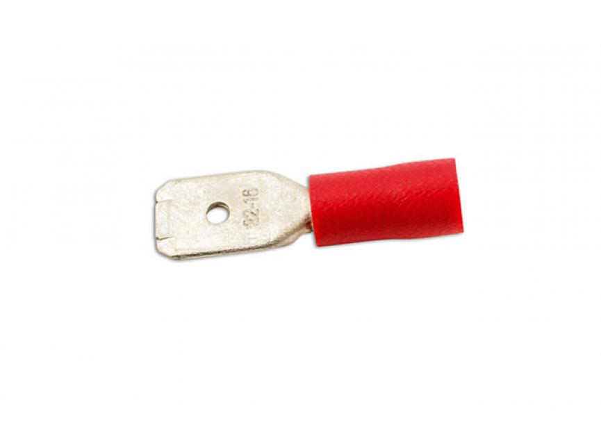 Kabelschoen rood M Blade 6.3mm 100st