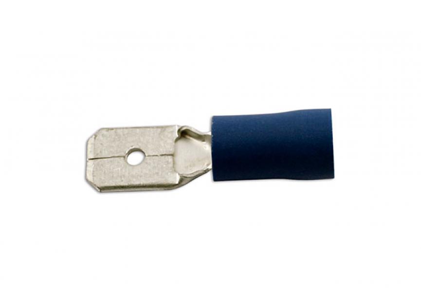 Kabelschoen blauw M Blade 6.3mm 100st