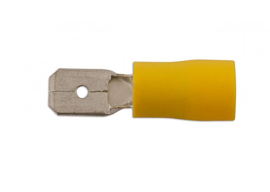 Kabelschoen geel Blade 6.3mm 100st