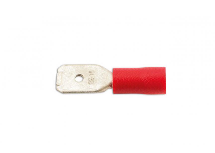 Kabelschroen rood M - 6.3 10stuks