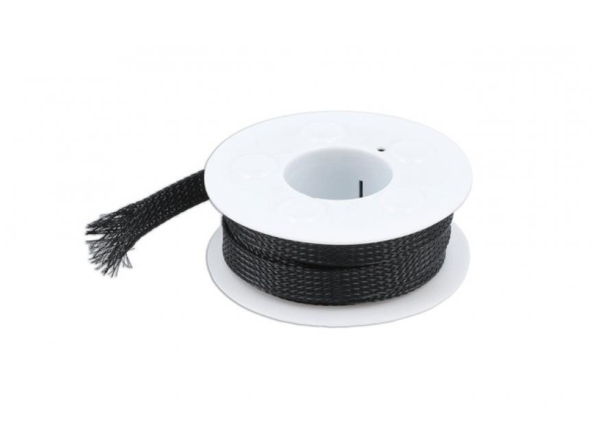 Uitbreidbare gevlochten kous 10 mm 5m spoel in een clam blister