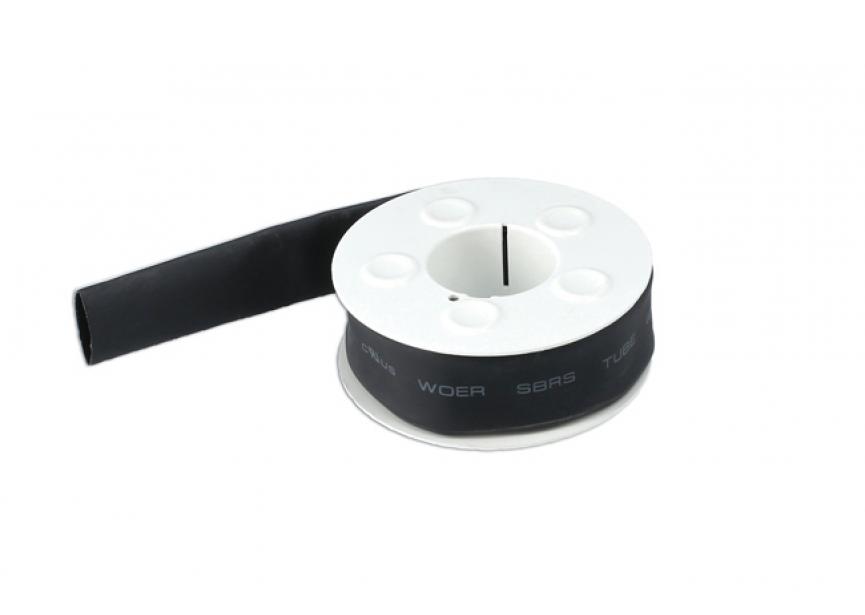 Krimpkous op rol 15mm 1,22m rol Zwart 