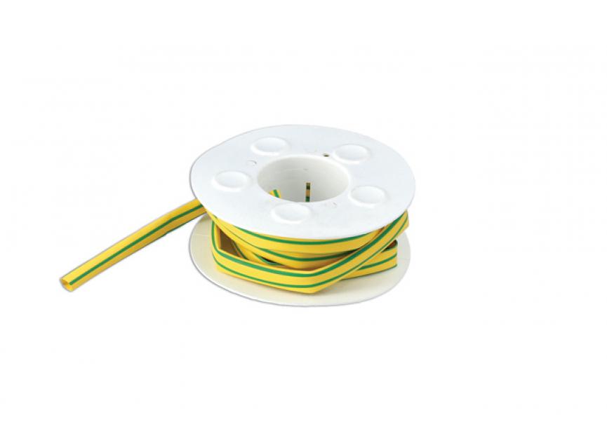 Geel / Groene Aarde 5,0 mm Krimpkous op rol 3 m