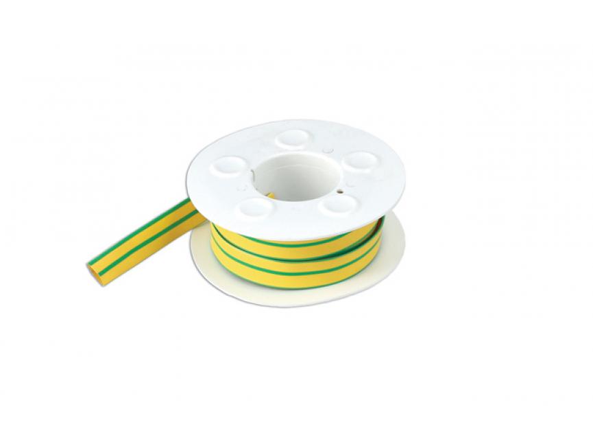 Geel / Groene Aarde 7,0 mm Krimpkous op rol 3 m