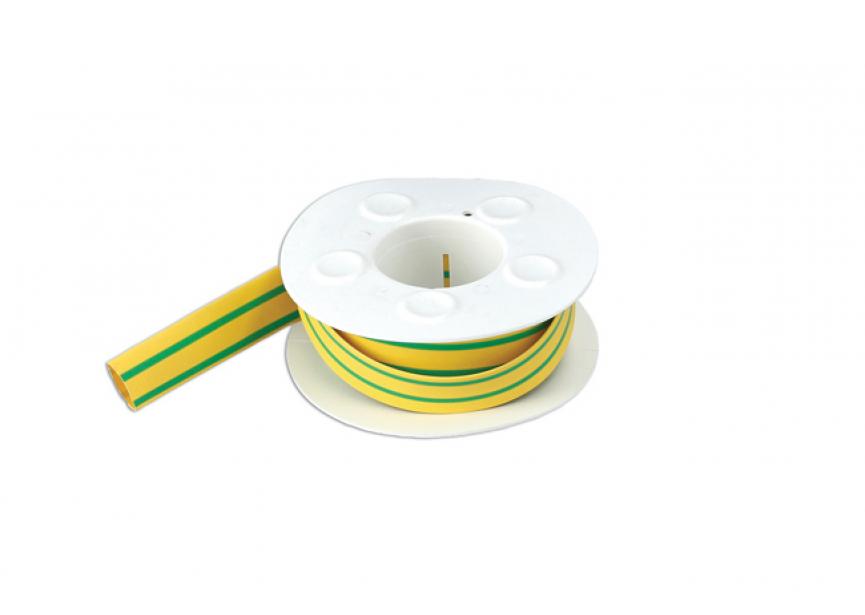 Geel / Groene Aarde 9,0 mm Krimpkous op rol 3 m